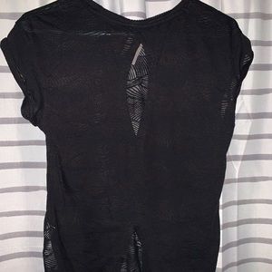 Keyhole, split back workout top.